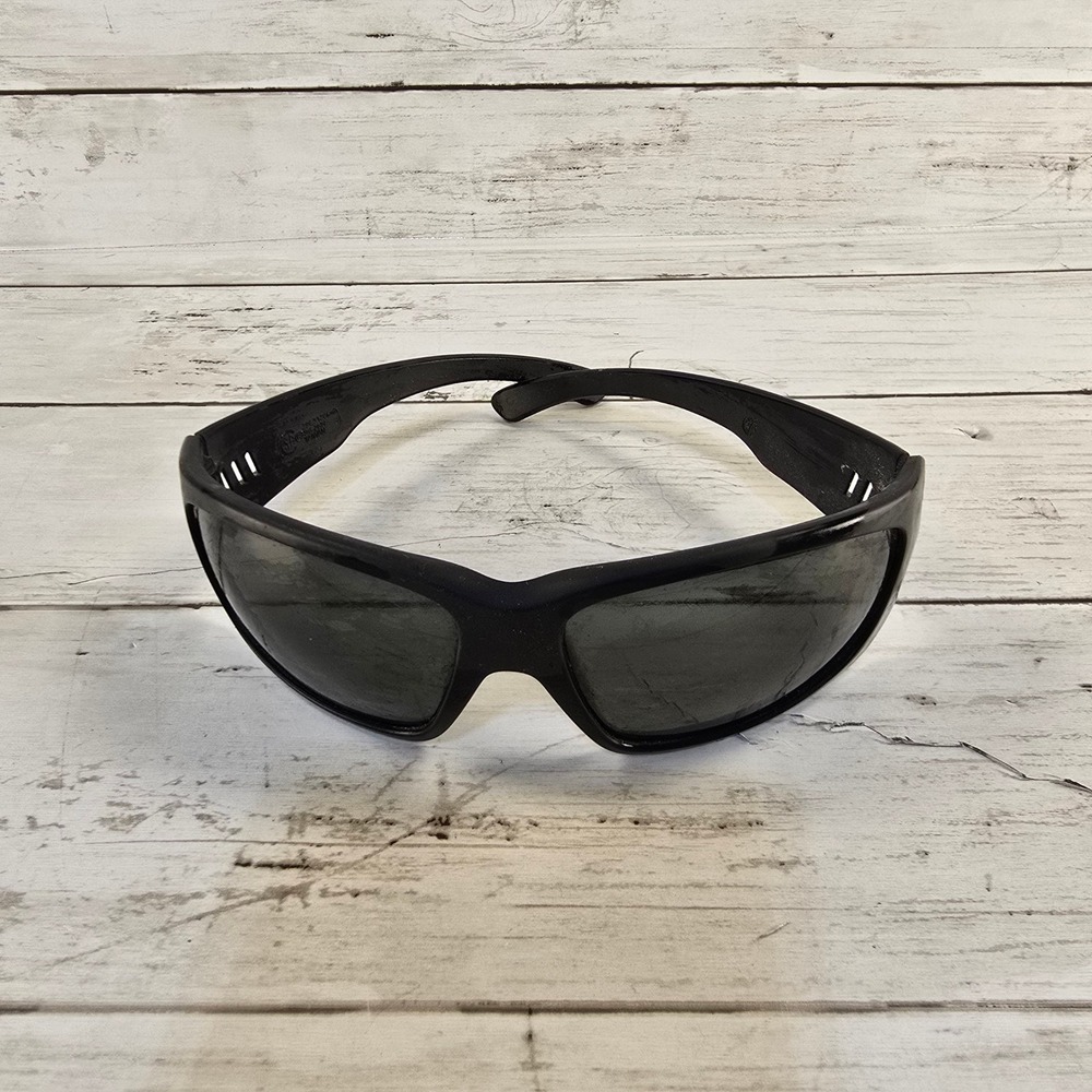 3M Safety Sunglasses Matte Black Wrap Around Frame Tinted Lens Work Eyewear